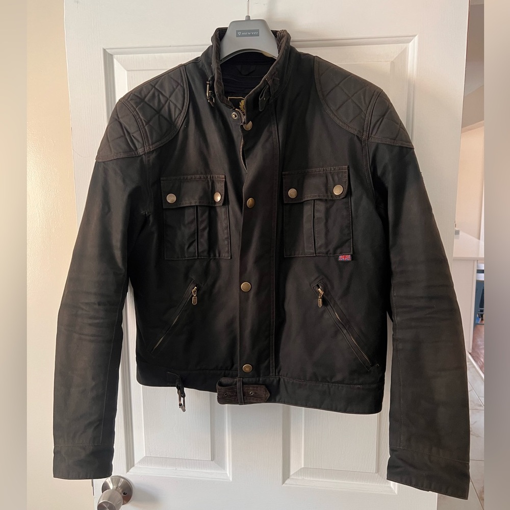 BELSTAFF BROOKLANDS WAX COTTON MOTORCYCLE JACKET-Size XL, Color: Mahogany, NWOT